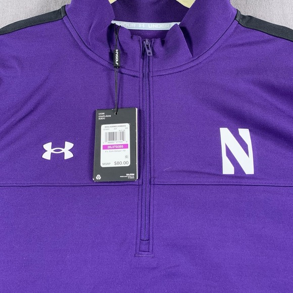 Under Armour Northwestern Wildcats 1/4 Zip Storm Pullover Sweatshirt Mens XXL - Picture 3 of 16